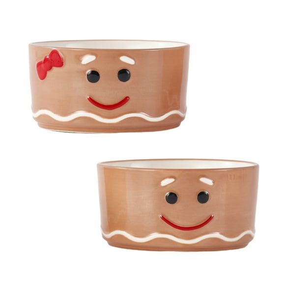 Holiday Time Gingerbread Ramekins Set of 2