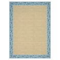 thumbnail image 3 of GlowSol 8'x10' Floral Bordered Area Rug Washable Braided Print Rug Soft Non-Slip Low Pile Foldable Rugs for Living Room Bedroom, Tan + Light Blue, 3 of 8