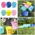 thumbnail image 2 of Zippered Net Bag Portable Beach Toy Organizers Bag For Children Easy Carry Shoulder Bag for Pebbles Seatshell Collection, 2 of 9