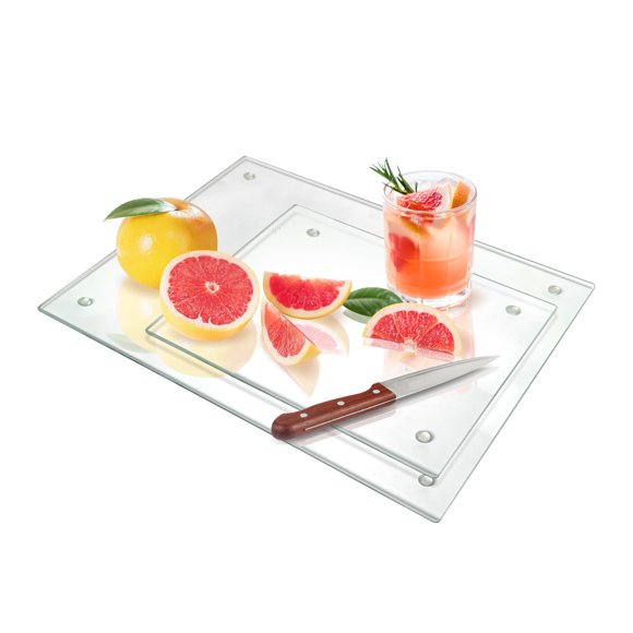 Tabla de cortar Seelenruhe de vidrio templado para cocina, 2 piezas