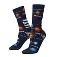 thumbnail image 1 of Fotbe Solar System Pattern Long Socks for Men & Women – Breathable & Stretchy Compression Socks, Ideal for Running, Travel, and Everyday Wear Size 5-11, 1 of 6