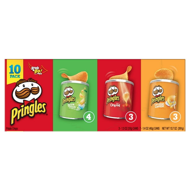 Pringles Grab & Go Stacks, Three Flavors, 10 Count