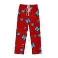 thumbnail image 2 of Deep Red Spider Superhero Web Comic Lounge Trousers Lounge Pajama Sleep Pant for Wpmen M, 2 of 7