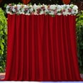 thumbnail image 1 of Joydeco Red Backdrop Curtain for Parties, Photography Backdrop Drapes for Christamas Wedding Decorations, Wrinkle Free 5ft x 8ft Set of 2 Panels Curtains with Rod Pockets, 1 of 5