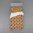 thumbnail image 1 of Ambesonne Flower Bedding Set 3 Pcs, Gladiolus Pattern, Twin XL, Yellow Coral and Green, 1 of 3