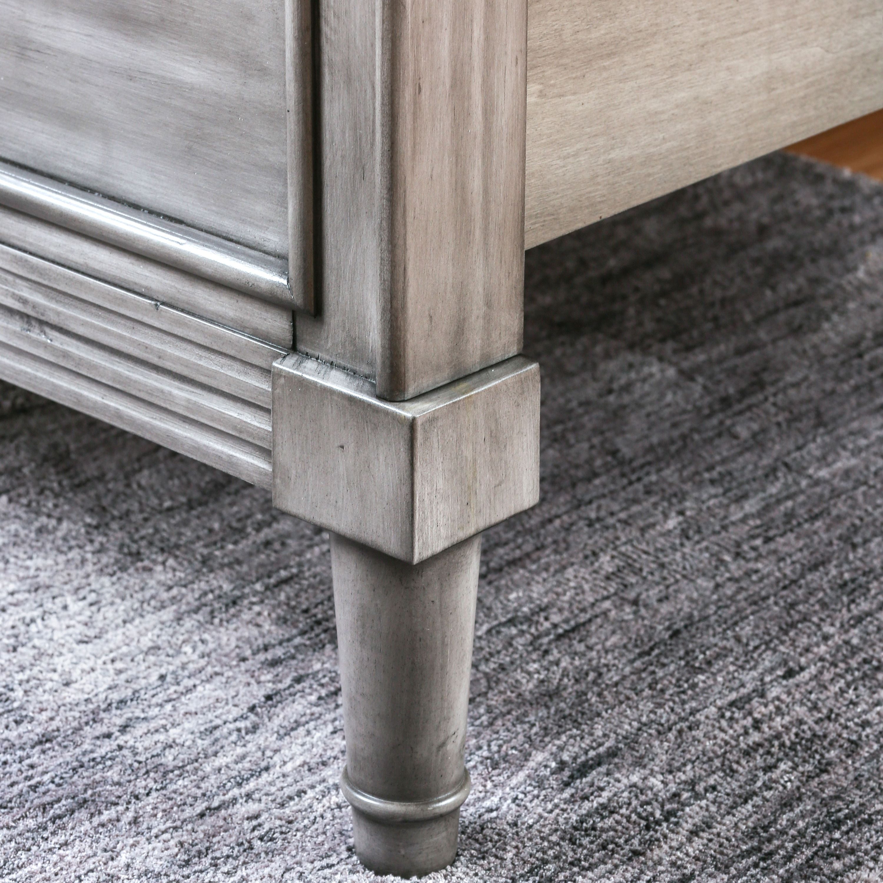 Furniture of America Ayana Wood Panel Bed, California King, Gray