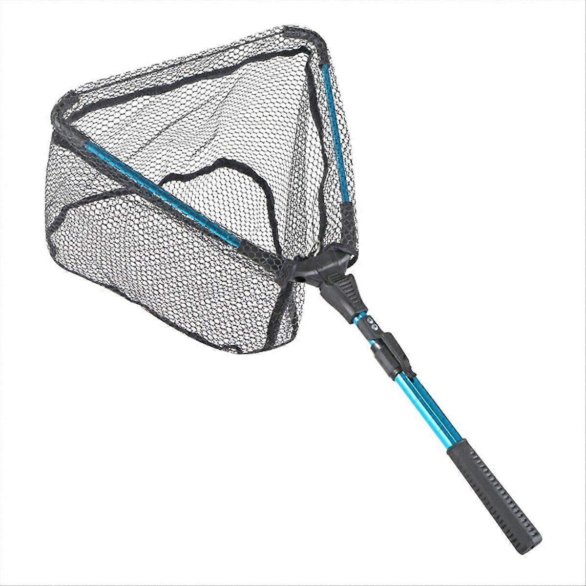 75-90cm Folding Fishing Brail Net Telescopic Fishing Landing Net Blue ...
