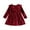 Red, variant on KYAIGUO Infant Toddler Girls Long Sleeve Velvet Dresses for Girls,Baby Dresses Kids Spring Fall Dress Party Gown Baby Kids Fall Winter Ruffle Long Sleeve Wedding Evening Dress 9M-4Years