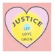 thumbnail image 3 of Playera Para Niña Justice Manga Corta Estampado Corazon Rosa Talla 14, 3 of 3