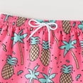 thumbnail image 5 of NIEWTR Boys' Casual Swim Shorts Quick Dry Swim Trunks Lightweight Beach Board Shorts with Designs（A01-Pink,7-8 Years), 5 of 7