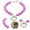 Hot Pink, variant on Pearls Dog Collar Adjustable Pet Chain for Small Medium Large Dogs and Cats Elegant Durable Comfortable Training Accessory