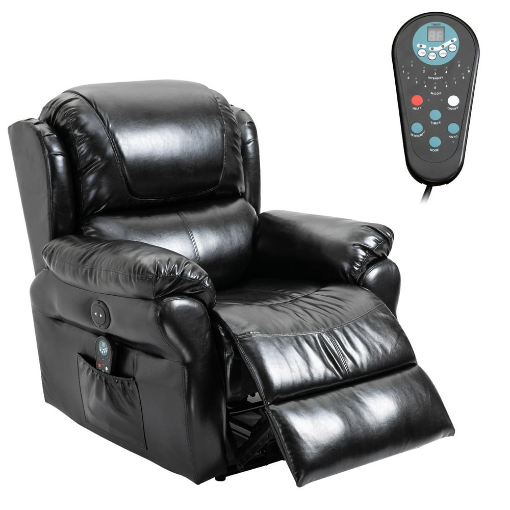 HOMCOM Power Massage Recliner Chair with Heat and Remote Control, 8