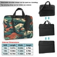 thumbnail image 2 of ZICANCN Laptop Case 15.6 inch, Vintage Japanese Crashing Wave Work Shoulder Messenger Business Bag for Women and Men, 2 of 9