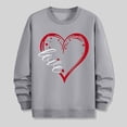 thumbnail image 5 of WREESH Valentine's Sweatshirts for Men Oversized Crewneck Sweatshirts Loose Casual Heart Love Graphic Pullover Tops Spring Shirt Gray, 5 of 6