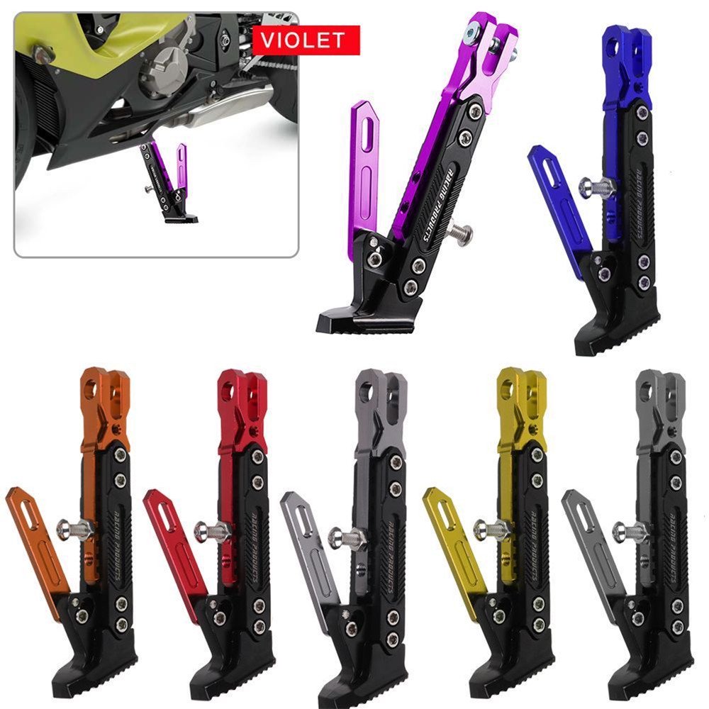 CNC Aluminum Alloy Adjustable Kickstand Foot Side Stand for Motorcycle Universal