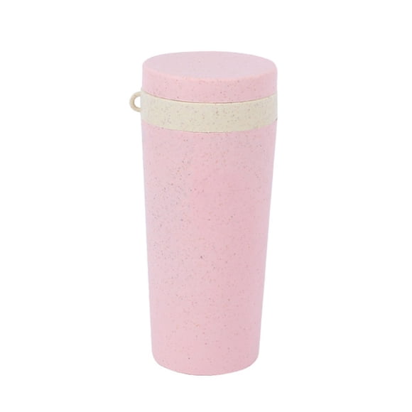 Matsuzay Botella deportiva de fibra de trigo, buen sellado, hervidor de agua para leche, vaso de coche de estilo Simple, vasos suaves para viajes al aire Cocina y Comedor Rosa Matsuzay HA081629-04