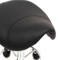 thumbnail image 3 of Gen'C Béauty Hydraulic Rolling Stool Saddle Stool with Footrest Black, 3 of 6