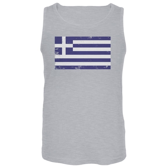 World Cup Greece Distressed Flag Tank Top - Small