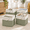white&green-11"L x 11"W x 11"H, variant on white&khaki 11"L x 11"W x 11"H 4-pack fabric storage cube baskets