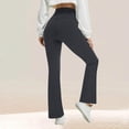 thumbnail image 6 of Turilly Women's Cozy Fleece Lined Flare Leggings High Waisted Thermal Yoga Pants for Winter Wear, 6 of 9