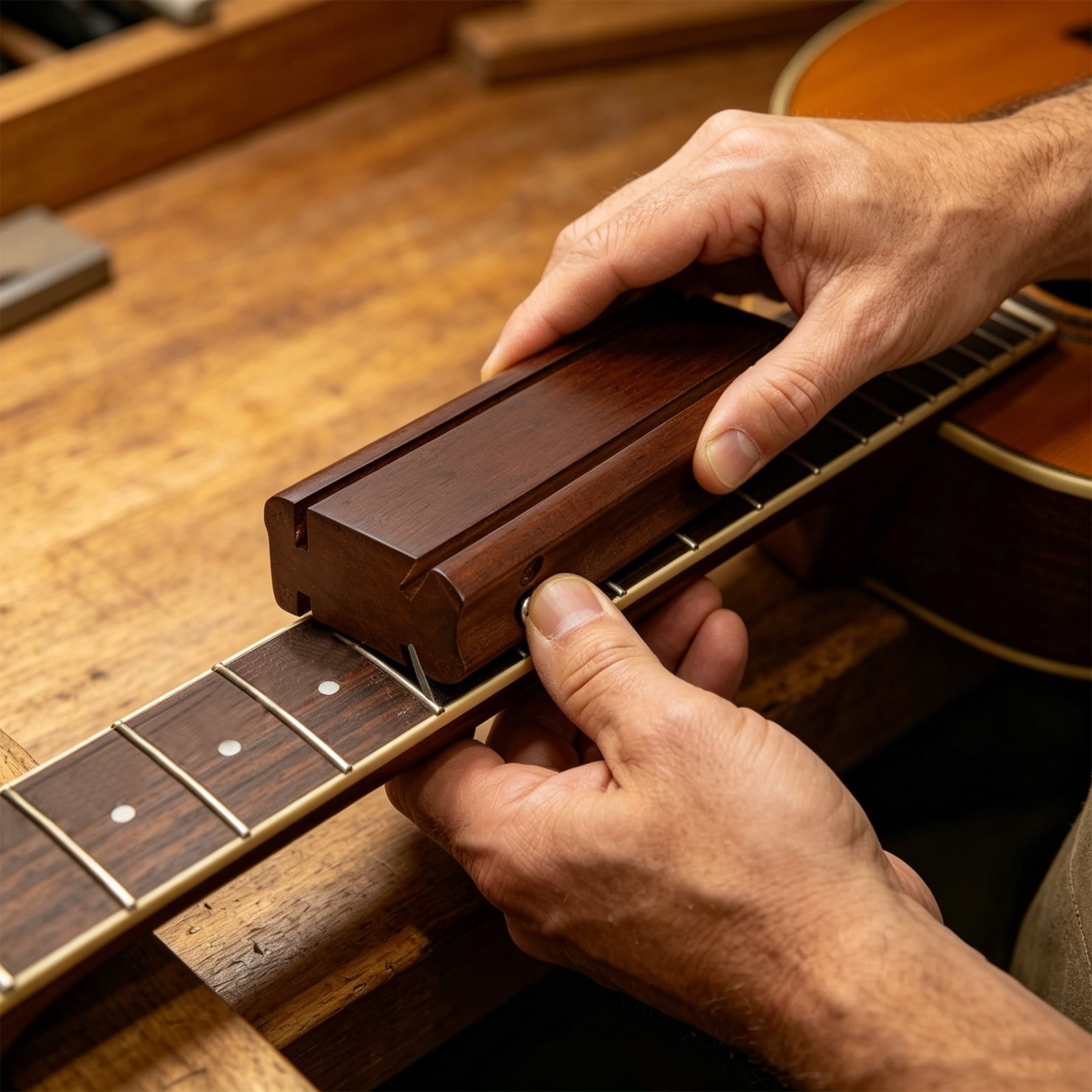 4 in 1 Bass and Guitar Fret File 3° 23° 35° 90° Angles Guitar Fret Tool for Beveling Rounding Deburring Essential Luthier Tool Kit