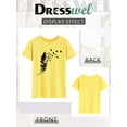 thumbnail image 3 of Hibeli Women Feather Bird Print T-shirt Short Sleeves Graphic Tee Shirt, 3 of 6