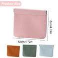 thumbnail image 3 of JUMNUYCUH Snap Closure Leather Organizer Pouch, Portable Waterproof No Zipper Self-Closing Mini Makeup Bag, Small Travel Storage Bag for Cosmetics Headphones Jewelry, Pouches for Purse, Pink, 3 of 9
