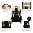 thumbnail image 4 of FORMRS Unisex Backpack Elementary School Travel Bookbag with Reflective Stripes, Colorful Plane Stripes, 4 of 7