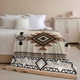 thumbnail image 3 of Flannel Fleece Throw Blanket Aztec Retro Brown Ethnic Style Lightweight Soft Plush Blankets,Abstract Geometric Cozy Warm Throw Blanket for Couch Sofa Bed Car Office All Season Use 50x60in, 3 of 9