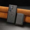 thumbnail image 2 of 2 in 1 Detachable Wallet Case for Samsung Galaxy S25 Plus, Classic PU Leather Card Slots Kickstand Zipper Pocket Shockproof Phone Case Cover Compatible with Magsafe for Galaxy S25 Plus - Black, 2 of 8