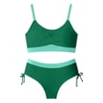 thumbnail image 4 of WAYUTE Swimsuit for Girls 2 Piece Color Block Bikini Top and Bottom for Kids Swimming Trendy Swimwear Summer Vacation, 4 of 6