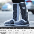 thumbnail image 3 of Clear Waterproof Shoe Covers for Rain, Reusable Rain Covers for Shoes, Rain Boot Covers with Zipper, Shoe Ponchos, Reusable & Foldable, Non-Slip Snow Boot Covers for Men Women(Clear, XL), 3 of 9