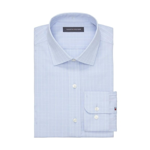 Tommy Hilfiger Men's Dress Shirt Regular Fit Essentials Classic Blue-16.5 36/37