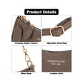 thumbnail image 3 of Gustave PU Leather Crossbody Purse for Women Crescent Shoulder Bag Small Tote Handbag Trendy Retro Underarm Evening Bags Satchel with Chain Strap - Brown, 3 of 8