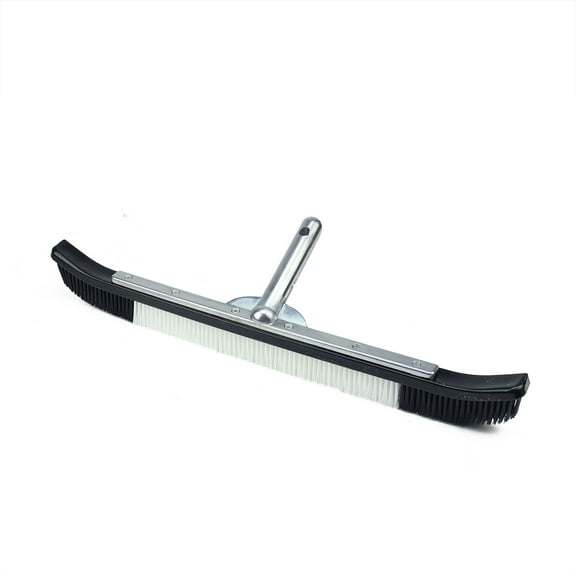 Northlight Curved Aluminium-Back Swimming Pool Wall Brush 24" - Black/White