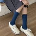 thumbnail image 3 of One Size Calcetines De Mujer Calcetines Largos De Moda Algodón Transpirable Otoño Invierno Color Sólido Calcetines Deportivos Niñas Casual Simple Retro Liso Cómodo, 3 of 5