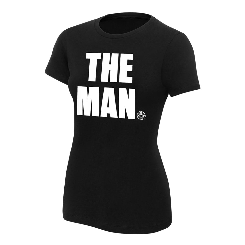 Official WWE Authentic Becky Lynch "The Man" Women's TShirt Black