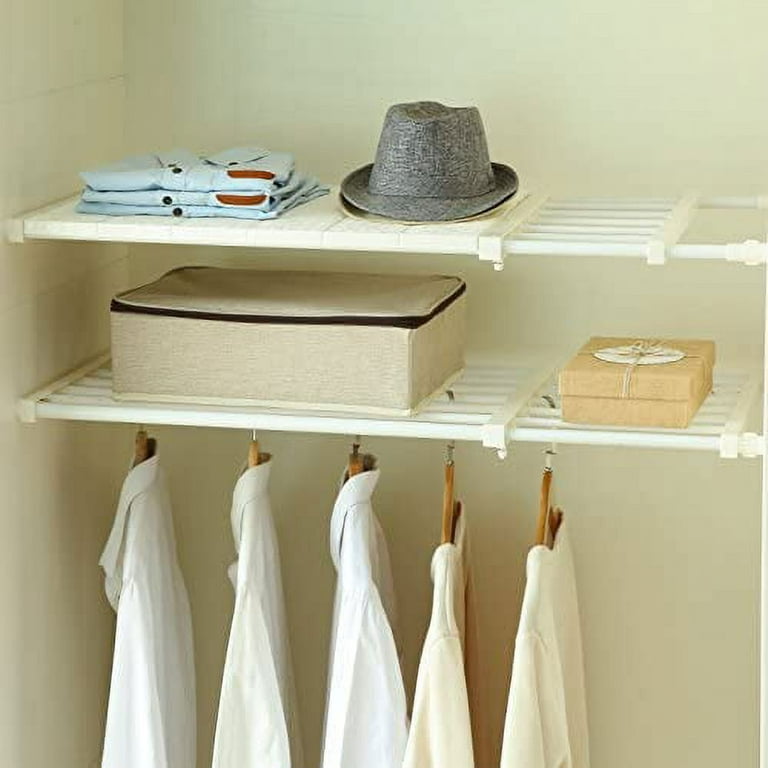 Plastic Expandable Closet Cupboard Organizer Shelf for Kitchen Bathroom  Bedroom Adjustable Wardrobe Clothing Shoes Storage Rack - AliExpress