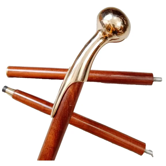NAUTICALMARTUS BY Antique Style stick Brass Designer Victorian Hame Head Handle Wooden Vintage Walking Cane