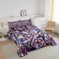 thumbnail image 3 of Erosebridal Colorful Butterflies Bedding Queen Comforter Set, Wild Animal Down Comforter Microfiber 3 Pieces, 3 of 8