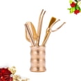thumbnail image 2 of 6 in 1 Tea Making Tool Kit 3 Section Bamboo Shape Chinese Kung Fu Tea Set Kitchen Accessories (Tea Bucket/Tea Knife/Bucket Pen/Tea Fork/Tea Clip/Tea Spoon), 2 of 8