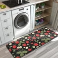 thumbnail image 3 of Strawberry Plants Fruit Flower Leaf Kitchen Rug Mat,Kitchen Runner Rugs Non Skid Washable,Decorative Kitchen Floor Mats for Kitchen,Sink,Laundry,17"x47.2", 3 of 7