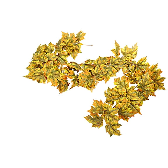Btomtd 175cm Autumn Style Maple Leaf Scenic Rattan Garland Artificial Vines for Halloween Thanksgiving Home Decoration, C