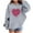 Gray, variant on Babcutegg Valentine's Day Sweatshirts for Girls Casual Fashion Regular Fit Comfortable Graphic Tee Lightweight Clothes for Girls Black Size 13