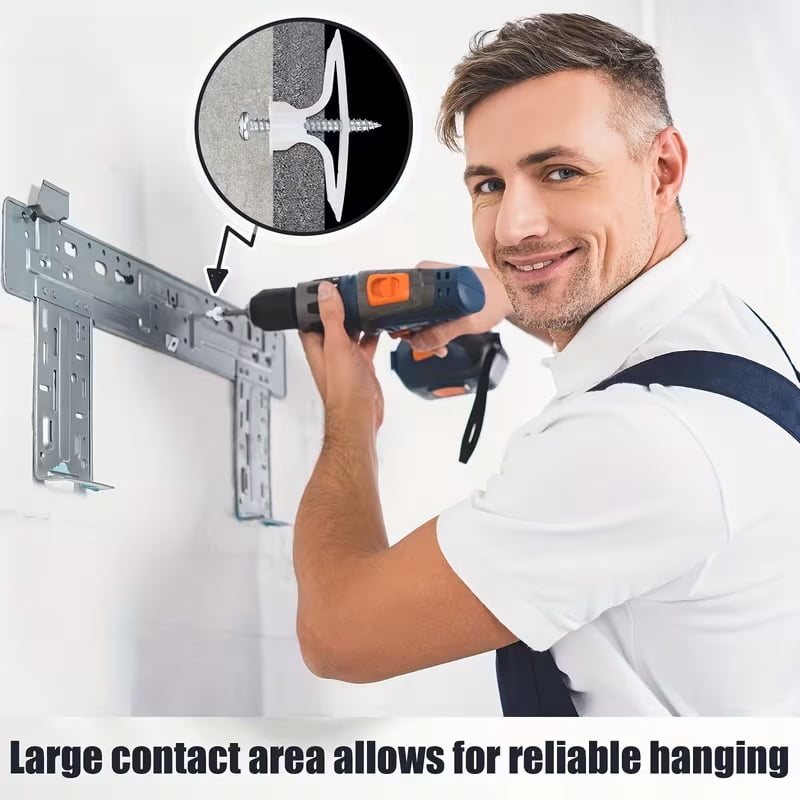 25 Pack Drywall Anchor Set - Plastic Self-Drilling Expanding Cavity Wall Screws for Easy Installation