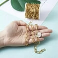 thumbnail image 6 of U8MO 5m/roll Stainless Steel Paperclip Unwelded Chains Elongated Cable Chains 17x7mm-Gold, 6 of 9