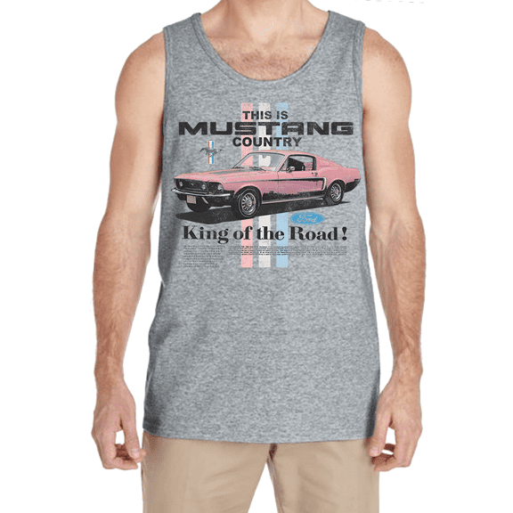 Mens Tank Tops Mens Shirts Vintage Ford Mustang T-shirt Sleeveless Muscle Tee