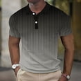 thumbnail image 2 of toraway Ensemble 2 Pcs pour Hommes Coupe Ajustée Mode Costume Imprimé Dégradé Rayé S, 2 of 4