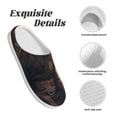 thumbnail image 5 of Daiia Sunset Meditating Doberman Print Women’s Fuzzy Slippers Memory Foam Lightweight House Shoes Cozy Loafer Flannel House Shoes-37/38, 5 of 7