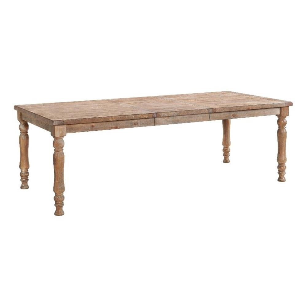 Pemberley Row Solid Pine Brown Dining Table Rectangular 94" Unassembled